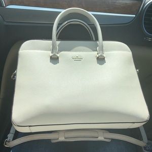 Kate Spade Laptop bag, cream. Fits 15” laptop.